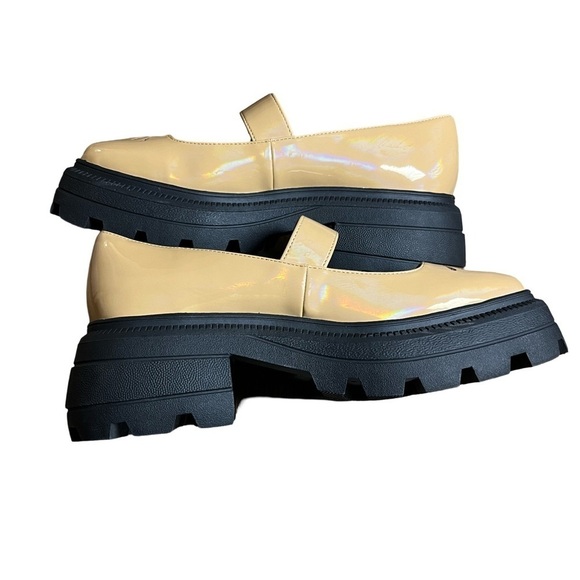 Katy Perry The Geli Combat Mary Jane Lug Sole Beige Shoes Size 7.5M - Like New - Picture 3 of 10